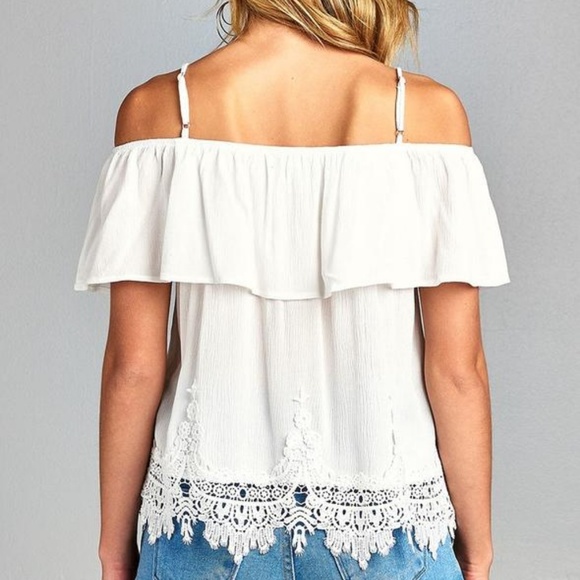 Flounce Woven Crinkle Top - Picture 3 of 4